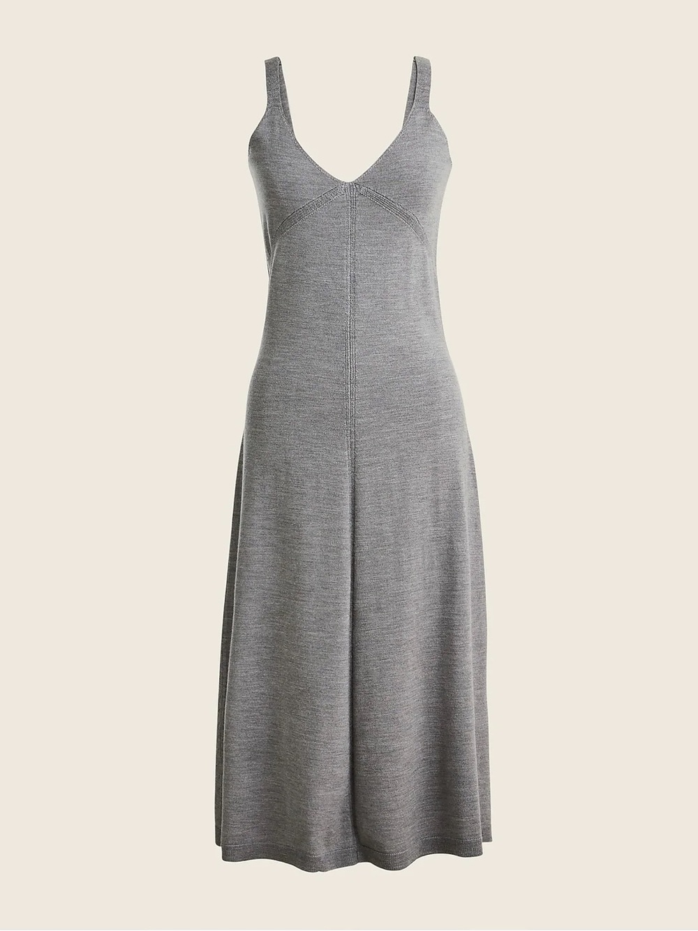 J. Crew velvet wool Grey V-Neck Knit Maxi Dress